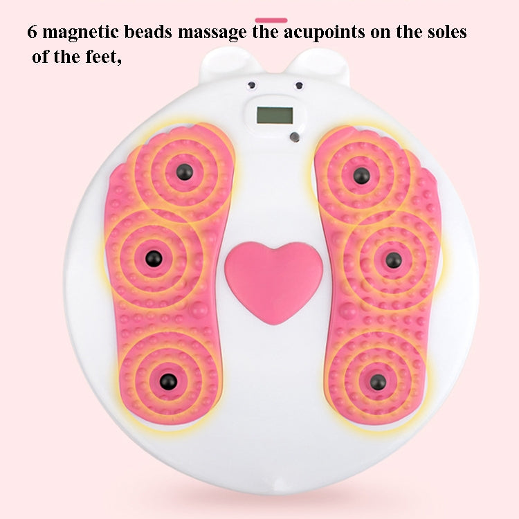Home Fitness Bear Shape Twisting Machine Abdomen Massage Turntable Magnet Sports Twisting Disk With Counting Display, Fitness Bear Shape Twisting