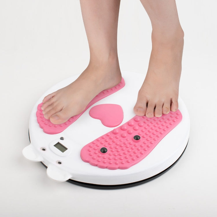 Home Fitness Bear Shape Twisting Machine Abdomen Massage Turntable Magnet Sports Twisting Disk With Counting Display, Fitness Bear Shape Twisting