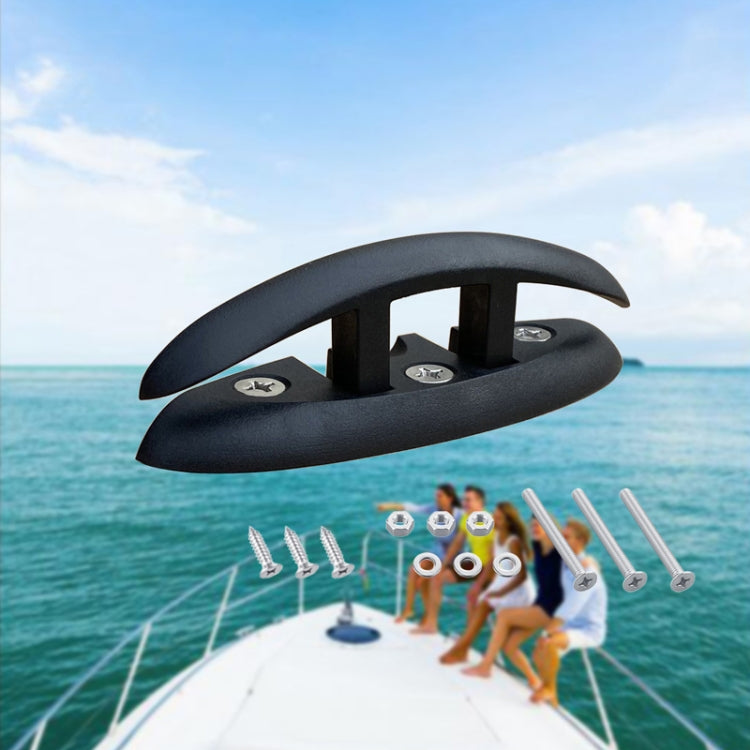 5 Inch Nylon Folding Cable Bolt Claw Bollard Marine Yacht Hardware Accessories, Black
