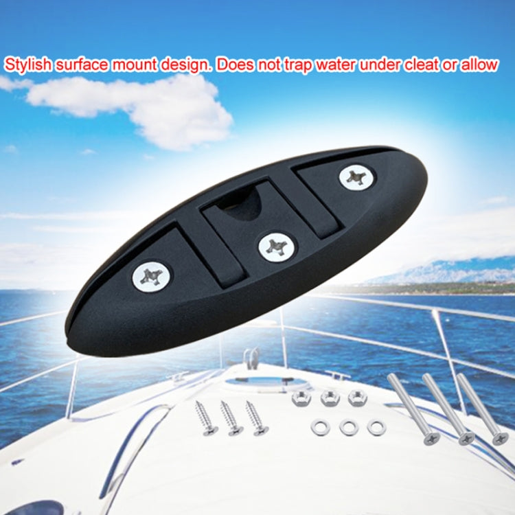 5 Inch Nylon Folding Cable Bolt Claw Bollard Marine Yacht Hardware Accessories, Black