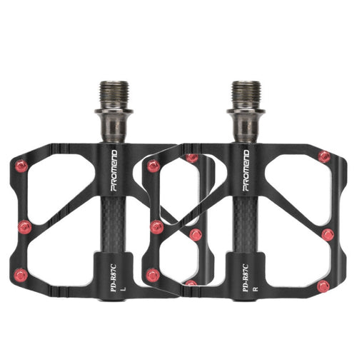 1 Pair PROMEND Bicycle Road Bike Mountain Bike 3 Palin Carbon Fiber Bearing Pedal, PD-M86C, PD-R87C
