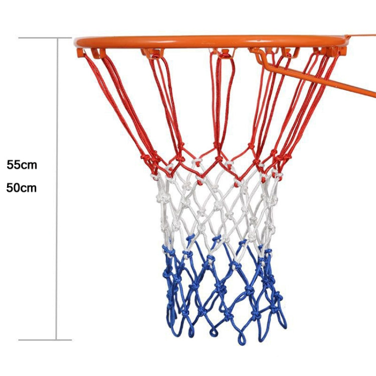 Outdoor Round Rope Basketball Net, Colour: 5.0mm Long Heavy Polyester(Red White Blue), 5.0mm Long Heavy Polyester(Red White Blue), 5.0mm Heavy Polyester(White Red Blue), 5.0mm Heavy Polyester(White Red), 5.0mm Heavy Polyester(White)                    ...