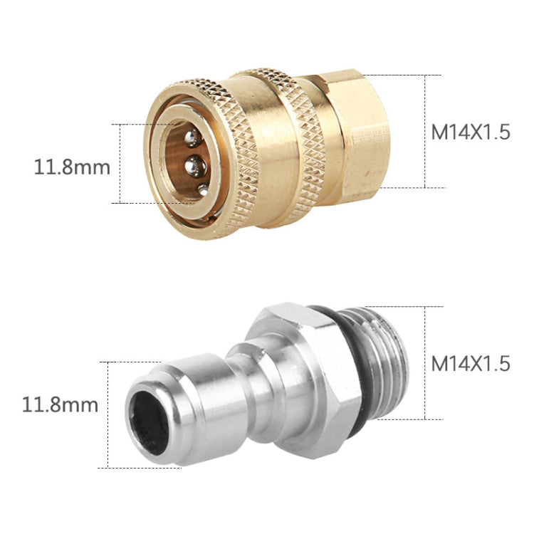 2 Sets High Pressure Spray Head Fast Insertion 1/4 Quick Pure Copper Joint, 1/4 Quick Pure Copper Joint