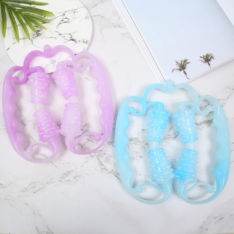 2 PCS Ladies Ring Leg Clamp Massager Ball Stovepipe Yoga Fitness Equipment, 4-wheel Ring Blue, 4-wheel Ring Purple