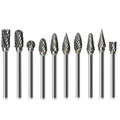 10 PCS / Set Hard Alloy Tungsten Steel Grinding Head Double Pattern Rotating Milling Cutter Head Root Carving Knife, Style:, Transparent Box, Blue Box
