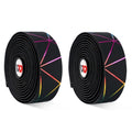 1 Pair WEST BIKING YP0804059 Road Bike Color Line Bar Belt PU Non-Slip Riding Bar Belt, Black Color, Silver Color, Red Black, White Color, Pure Black, Blue Black