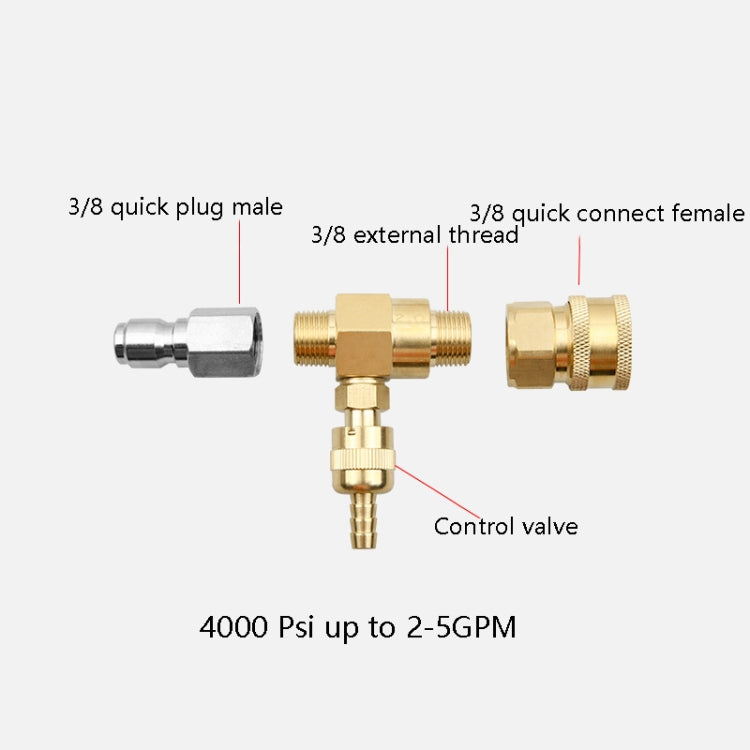 High Pressure Cleaning Machine 3/8 Inch Quick Connection Adjustable Foam Nozzle, Adjustable Foam Nozzle