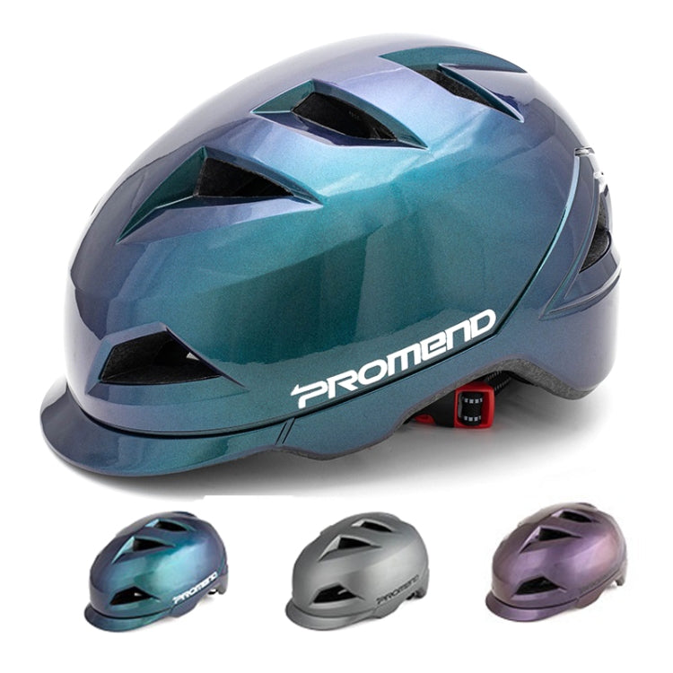 PROMEND 12H19 Summer Cool Motorcycle Riding Half Helmet Helmet Outdoor Off-Road Helmet With Tail Light, PROMEND 12H19(Colorful Blue), PROMEND 12H19(Colorful Purple), PROMEND 12H19(Matte Titanium Color), PROMEND 12H19(Black)