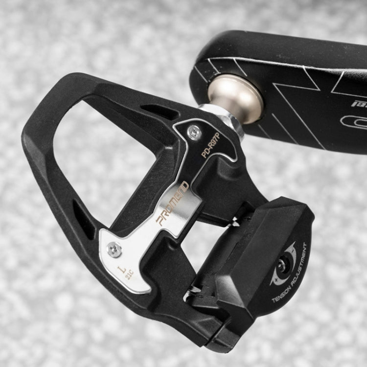1 Pair PROMEND PD-R97P Bicycle Self-Locking Pedal Road Bike Nylon Lock Pedal SPD System Cassette Palin Pedal, PD-R97P