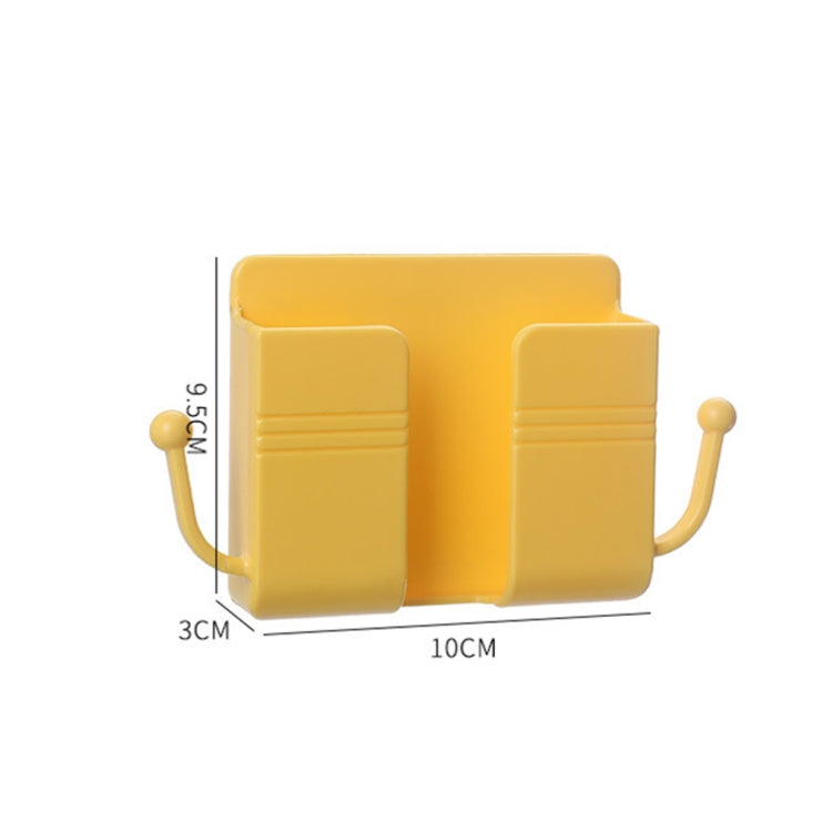10 PCS Wall-Mounted Remote Control Storage Box Bedside Mobile Phone Charging Stand, 10 PCS White, 10 PCS Yellow, 10 PCS Green, 10 PCS Blue, 10 PCS Pink