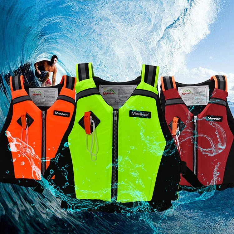 Manner QP2025 Buoyancy Vest Dragon Boat Kayak Paddle Board Buoyancy Vest, Green, Orange, Red
