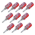 10 PCS Mini Eleven-Shaped Dual-Use Screwdriver With Transparent Crystal Handle, 10 PCS