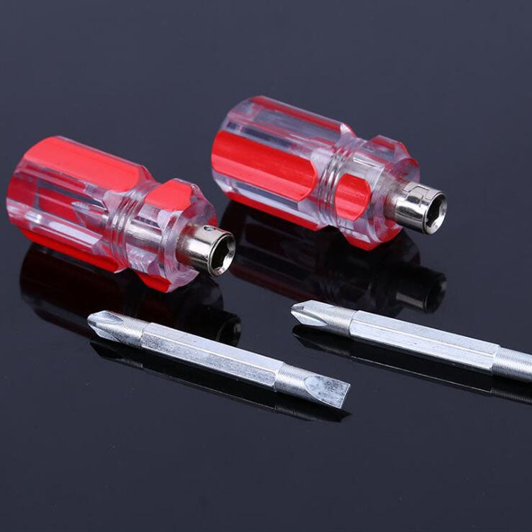 10 PCS Mini Eleven-Shaped Dual-Use Screwdriver With Transparent Crystal Handle, 10 PCS