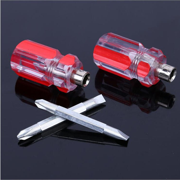 10 PCS Mini Eleven-Shaped Dual-Use Screwdriver With Transparent Crystal Handle, 10 PCS