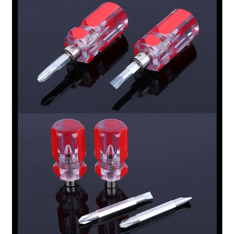 10 PCS Mini Eleven-Shaped Dual-Use Screwdriver With Transparent Crystal Handle, 10 PCS
