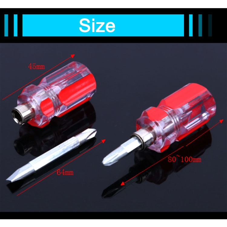 10 PCS Mini Eleven-Shaped Dual-Use Screwdriver With Transparent Crystal Handle, 10 PCS