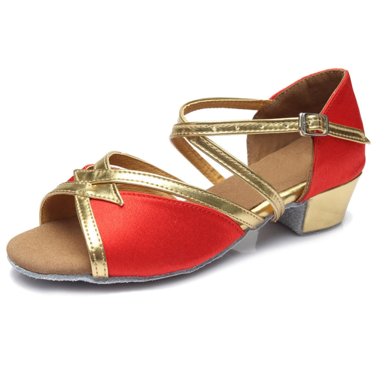 Tango Salsa Latin Low Heel Soft Bottom Dance Shoes for Girls & Women, 24, 25, 26, 27, 28, 29, 30, 31