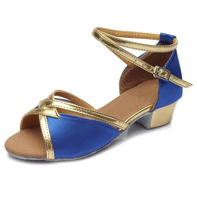 Tango Salsa Latin Low Heel Soft Bottom Dance Shoes for Girls & Women, 24, 25, 26, 27, 28, 29, 30, 31