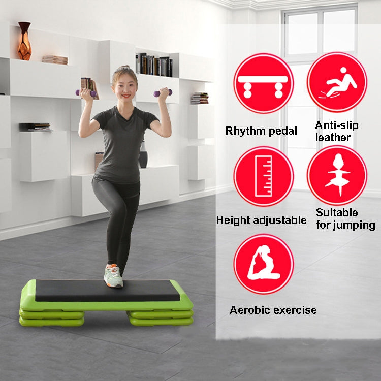 110cm Fitness Pedal Adjustable Sports Yoga Fitness Aerobics Pedal, Gray Motherboard + 4 Black Base, Red Motherboard + 4 Black Base, Grass Green Motherboard + 4 Grass Green Bases, Dark Green Motherboard + 4 Red Base, Dark Green Motherboard + 4 Black Bas...