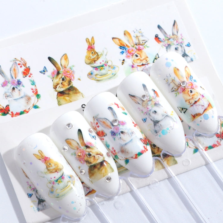 5 PCS Flamingo Nail Stickers Water Decals Cute Animals Rabbit Owl Wraps Flora Watermark Adhesive Decoration Manicure, STZ659, STZ660, STZ661, STZ662, STZ663, STZ664, STZ665, STZ666, STZ667, STZ668, STZ669, STZ670, STZ671, STZ672, STZ673