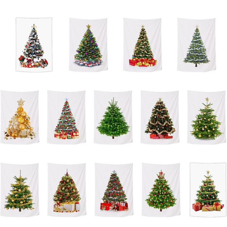 Rectangular Christmas Tree Peach Skin Tapestry Mural Christmas Decoration Tapestry, 100x150cm, 145x215cm