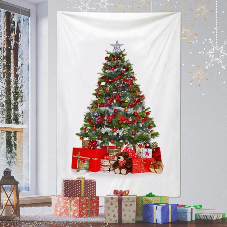Rectangular Christmas Tree Peach Skin Tapestry Mural Christmas Decoration Tapestry, 100x150cm, 145x215cm