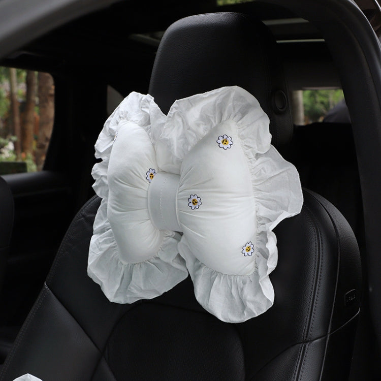Bow Car Head Pillow Car Seat Neck Pillow Comfortable Cotton Car Supplies, Sun Flower Headrest, Sun Flower Lumbar Pillow, Cherry Headrest, Cherry Lumbar Pillow