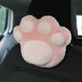 Car Plush Head Pillow Cat Claw Car Neck Pillow Car Female Decorative Supplies, Pink Headrest, Gray Headrest, Pink Shoulder Pad, Gray Shoulder Pad