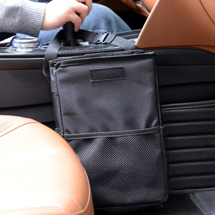 With Cover Car Trash Can Foldable Car Chair Back Trash Can Waterproof Box, Size:, 15 x 15 x 25cm, 20 x 20 x 30cm