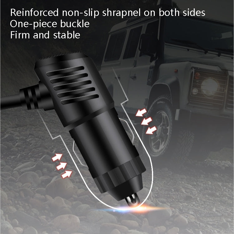 Car Cigarette Lighter Multi-Function Mobile Phone Charging USB Car Charge 12/24V Adapter Plug, Black Red
