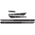D-1037 Striped Car Sticker Car Side Door Cover Rearview Mirror Combination Sticker, D-1037