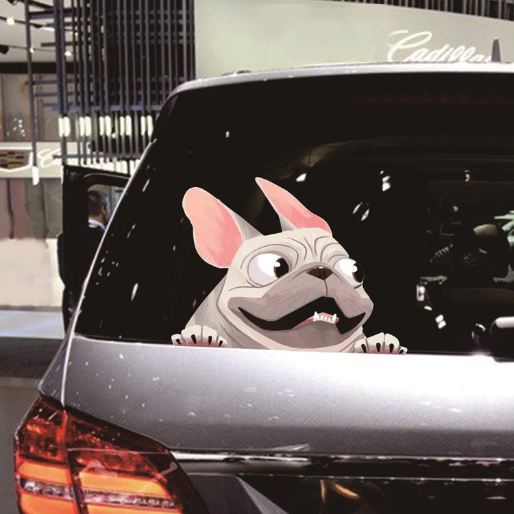 3 PCS D-840 Three-Dimensional Personalized Graphic Car Sticker Puppy Cartoon Colorful Vinyl Decals For Car Windows, A, B, C