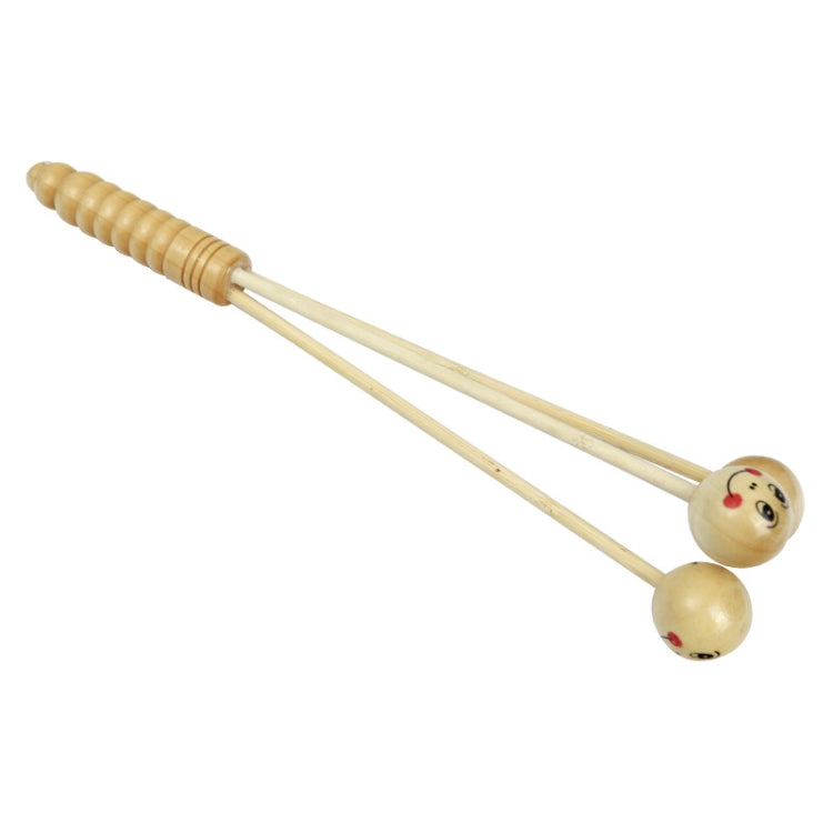 Wooden Smiling Face Knock Back Hammer Multifunctional Health Massage Hammer