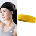 Enochle Sports Sweat-Absorbent Headband Combed Cotton Knitted Sweatband, Enochle Headband (Yellow)
