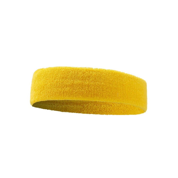 Enochle Sports Sweat-Absorbent Headband Combed Cotton Knitted Sweatband, Enochle Headband (Yellow)
