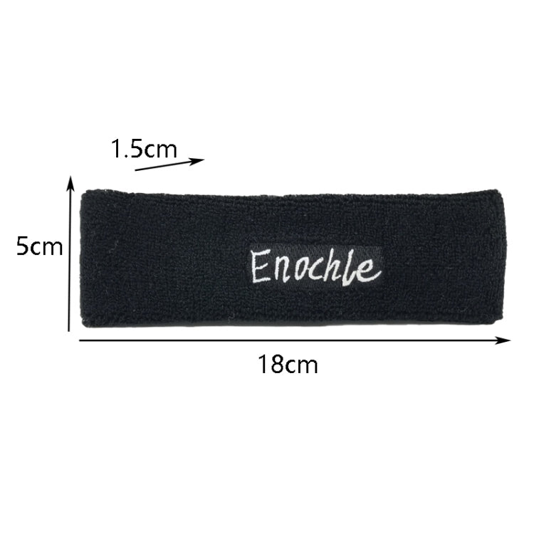 Enochle Sports Sweat-Absorbent Headband Combed Cotton Knitted Sweatband, Enochle Headband (Yellow)