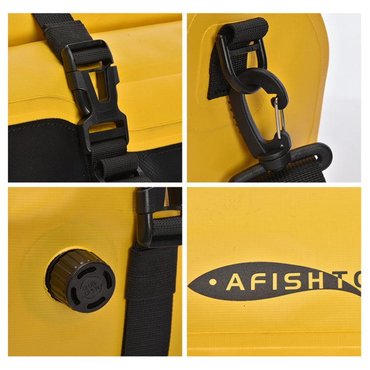 AFISHTOUR FM2031 40L Waterproof Travel Luggage Bag Large Capacity Motorcycle Rear Seat Bag, Yellow, Black
