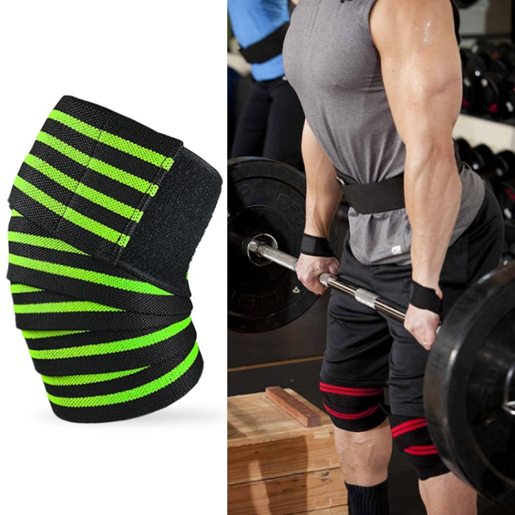 Nylon Four Stripes Bandage Wrapped Sports Knee Pads, Nylon Knee Pads(Black Red), Nylon Knee Pads (Black Yellow), Nylon Knee Pads (Black Light Blue), Nylon Knee Pads (Black Green), Nylon Knee Pads (Black Orange), Nylon Knee Pads (Black Ash)             ...