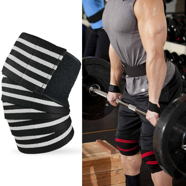 Nylon Four Stripes Bandage Wrapped Sports Knee Pads, Nylon Knee Pads(Black Red), Nylon Knee Pads (Black Yellow), Nylon Knee Pads (Black Light Blue), Nylon Knee Pads (Black Green), Nylon Knee Pads (Black Orange), Nylon Knee Pads (Black Ash)             ...