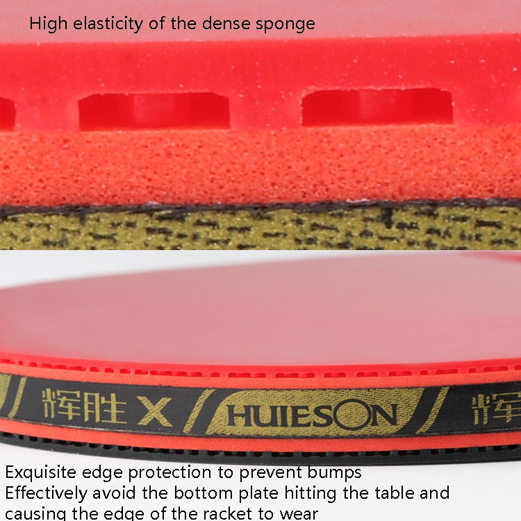 HUIESON Six Star 5-Layer Chicken Wing Tip + 2 Layer Carbon Double Side Continuous Table Tennis Racket, A Pair, Hand-shake Grip Racket, Pen Hold Grip Racket, Mixed
