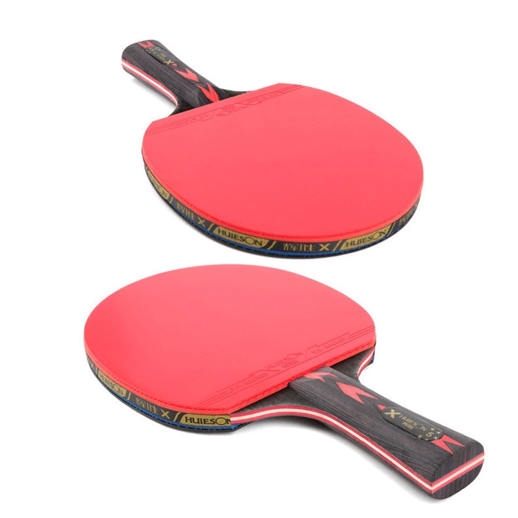 HUIESON HS-CPPX5 Five Stars Carbon Fiber Double-sided Reverse Adhesive Table Tennis Training Racket Set, Specification:, Hand-shake Grip Racket, Pen Hold Grip Racket, Hand-shake Grip + Pen Hold Grip Racket