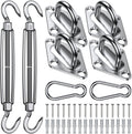 24 in 1 304 Stainless Steel Fixed Shade Sail Accessories Diamond Buckle Flower Basket Spring Buckle, Spec:, 24 PCS / M6 Set, 24 PCS / M8 Set, 24 PCS / M6 Set (Yellow), 24 PCS / M8 Set (Yellow)