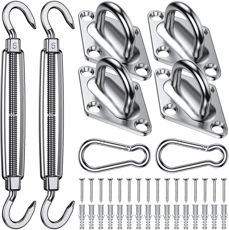 24 in 1 304 Stainless Steel Fixed Shade Sail Accessories Diamond Buckle Flower Basket Spring Buckle, Spec:, 24 PCS / M6 Set, 24 PCS / M8 Set, 24 PCS / M6 Set (Yellow), 24 PCS / M8 Set (Yellow)