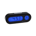 K02 Car Electronic Clock Temperature Meter Night Light LED Temperature Time Meter, 2 in 1 Black Blue Light