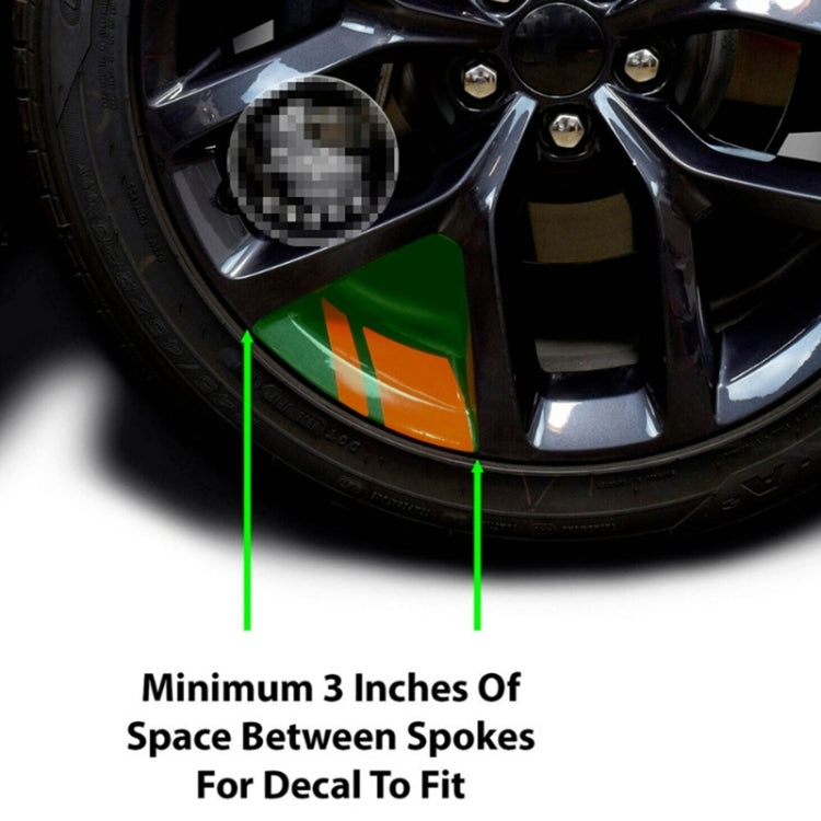 3 Sets Car Wheel Reflective Stickers 18-21 Inch General Decorative Sticker Line Sticker, Red, White, Yellow, Blue, Green, Black