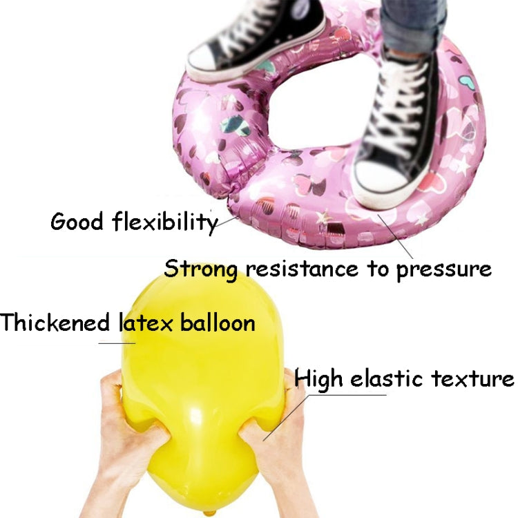 10 PCS 18-inch Round Happy Birthday Aluminum Film Balloons Birthday Party Scene Decoration Balloons, A, B, C, D, E, F, G, H, I, J, K, L, M, N, P, Q, R