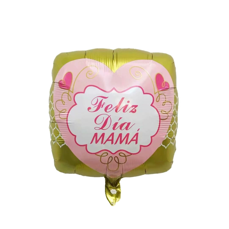 10 PCS 18 Inch  Spanish Mother Day Balloon Cartoon Shaped Aluminum Film Balloon Children Party Decoration Balloon, Yellow, White, Blue, Red, Pink, Gold, A, B, C, D, E, F, G, H, I, J, K, L