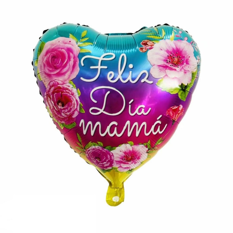 10 PCS 18 Inch  Spanish Mother Day Balloon Cartoon Shaped Aluminum Film Balloon Children Party Decoration Balloon, Yellow, White, Blue, Red, Pink, Gold, A, B, C, D, E, F, G, H, I, J, K, L