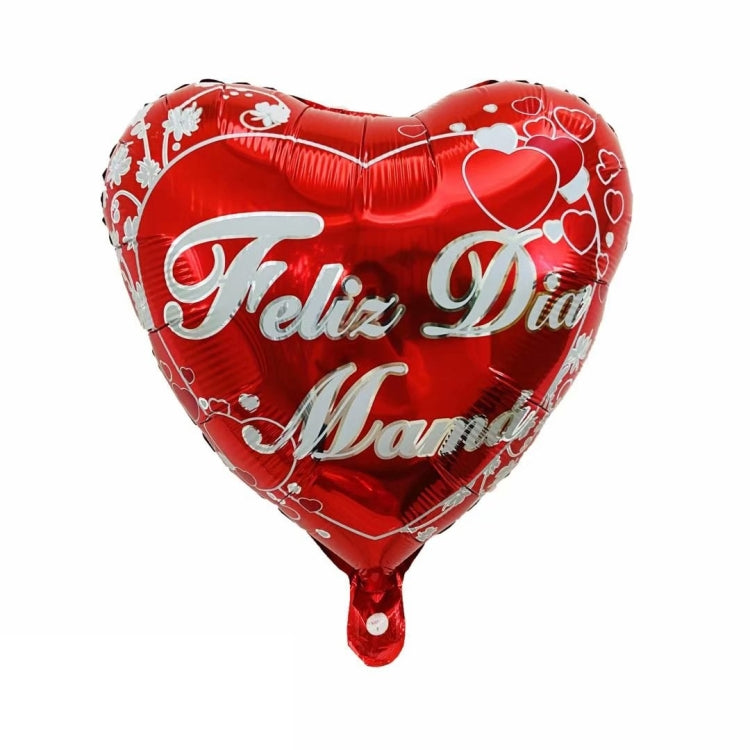 10 PCS 18 Inch  Spanish Mother Day Balloon Cartoon Shaped Aluminum Film Balloon Children Party Decoration Balloon, Yellow, White, Blue, Red, Pink, Gold, A, B, C, D, E, F, G, H, I, J, K, L