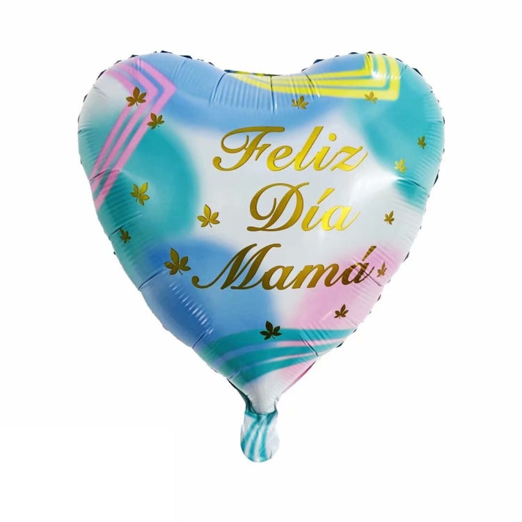 10 PCS 18 Inch  Spanish Mother Day Balloon Cartoon Shaped Aluminum Film Balloon Children Party Decoration Balloon, Yellow, White, Blue, Red, Pink, Gold, A, B, C, D, E, F, G, H, I, J, K, L